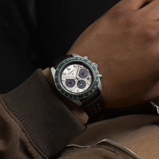 RELÓGIO SEIKO PROSPEX SPEEDTIMER SOLAR BISEL VERDE