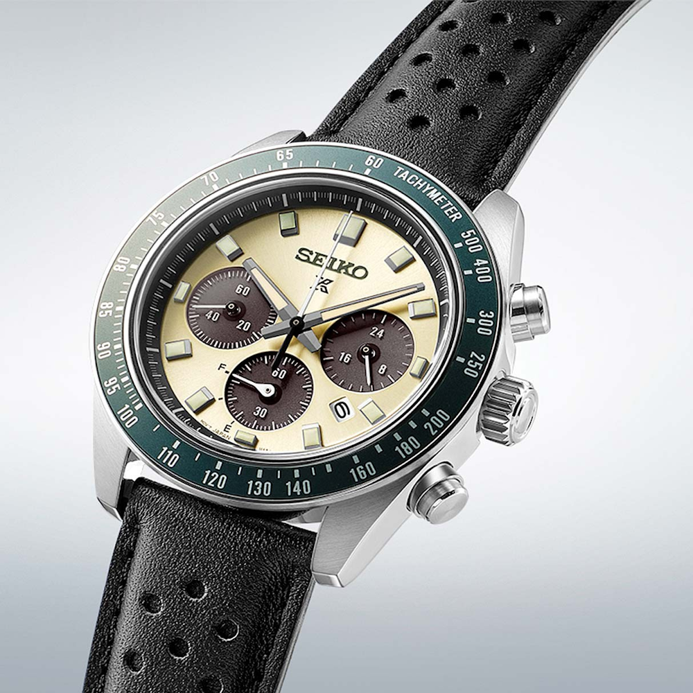 RELÓGIO SEIKO PROSPEX SPEEDTIMER SOLAR BISEL VERDE