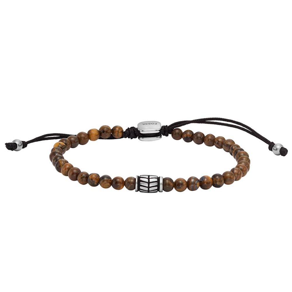 PULSEIRA FOSSIL AÇO E BOLAS OLHO TIGRE JF04413040
