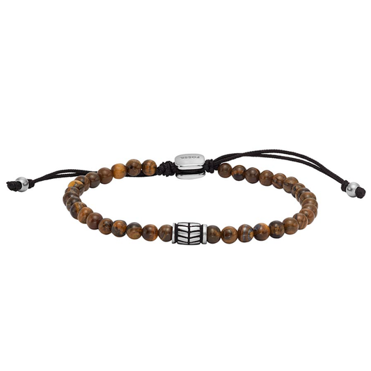 PULSEIRA FOSSIL AÇO E BOLAS OLHO TIGRE JF04413040