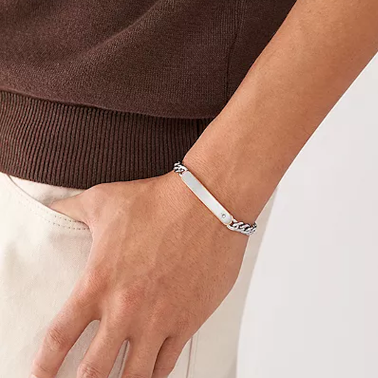 PULSEIRA FOSSIL EM AÇO BICOLOR JF04395998