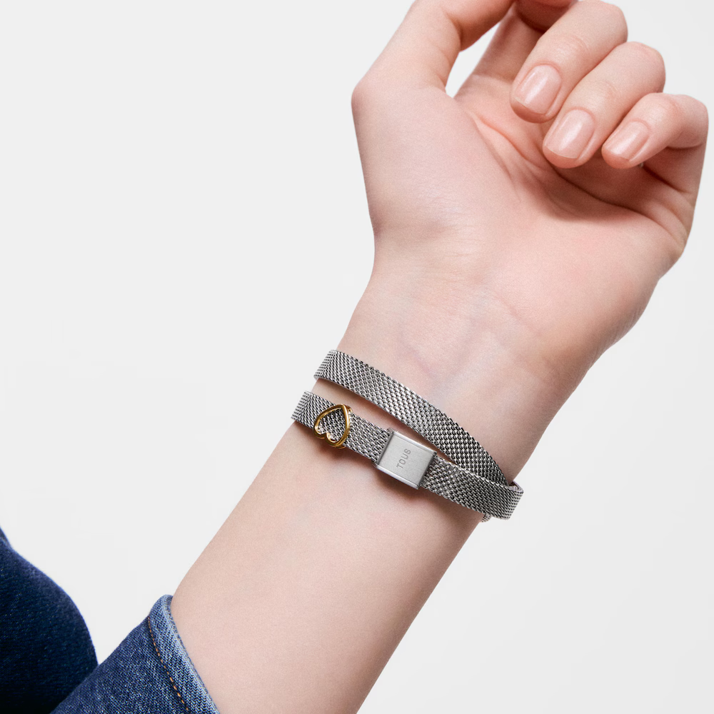 RELOGIO TOUS TO ICON TIME CHARM EMBER. BICOLOR BRAC. 2VOLTAS