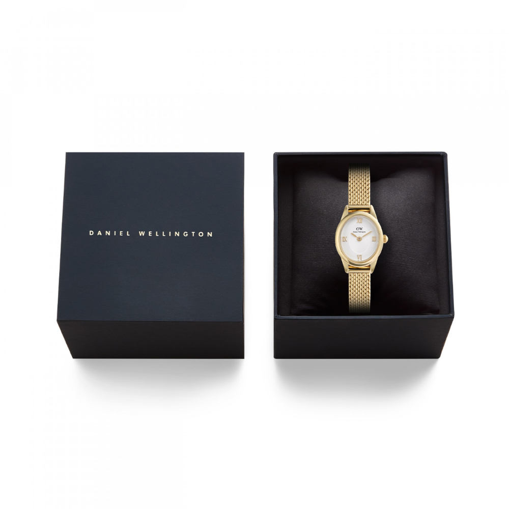 RELOGIO DANIEL WELLINGTON SENHORA OPHELIA MINI 22X25 MESH WHITE GOLD