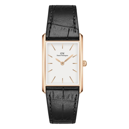 RELOGIO DANIEL WELLINGTON THE BOUND 35X24 PELE CROC PREPA MOST BRANCO