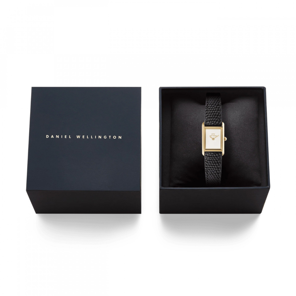 RELOGIO DANIEL WELLINGTON SENHORA BOUND MINI 17X26 BLACK LIZARD WHITE