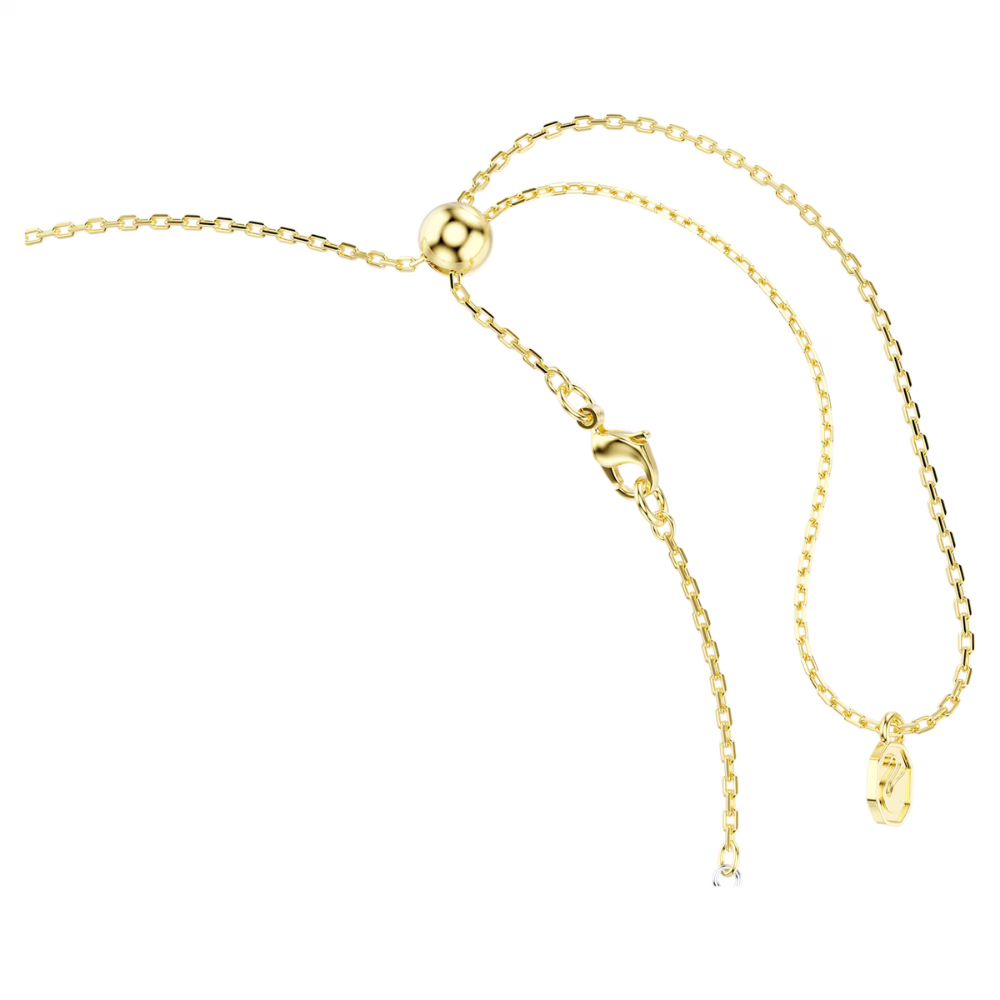 Colar Swarovski Y Hyperbola Lapidação redonda, Nó, Branco, Acabamento de combinação de metais