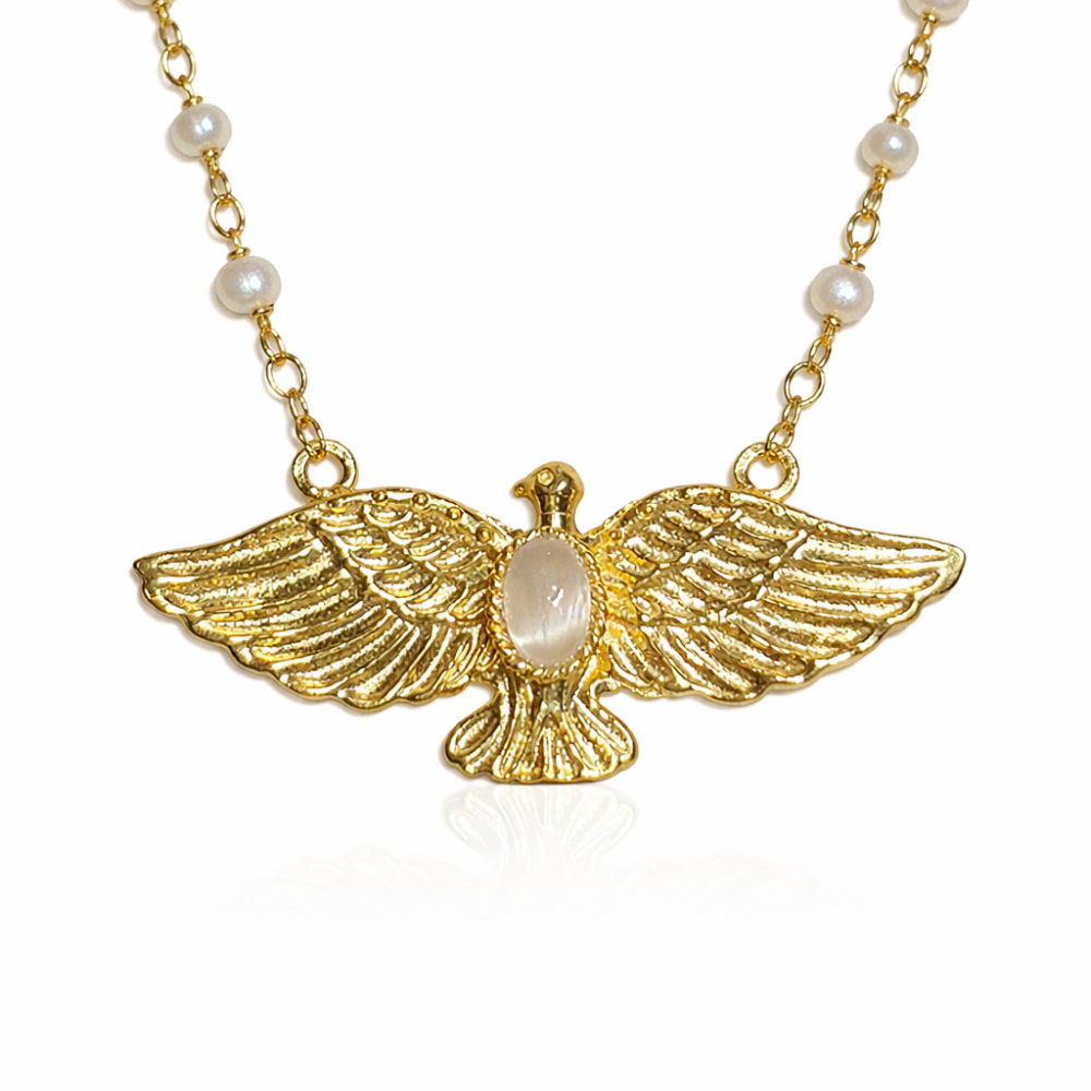 COLAR EM PRATA 925 DOURADA COM ESPIRITO SANTO