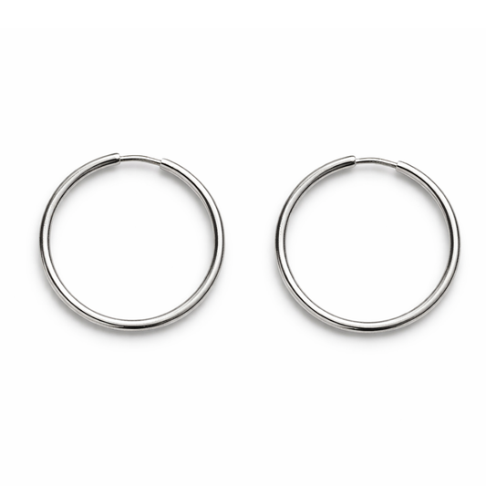 ARGOLA EM PRATA 925 - 3.50CM