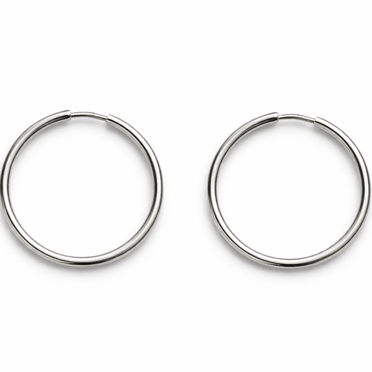 ARGOLA EM PRATA 925 - 4.50CM