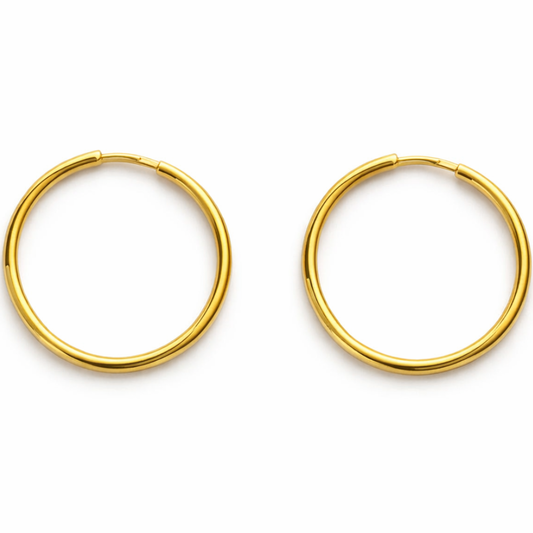 ARGOLA EM PRATA 925 - 4.5CM