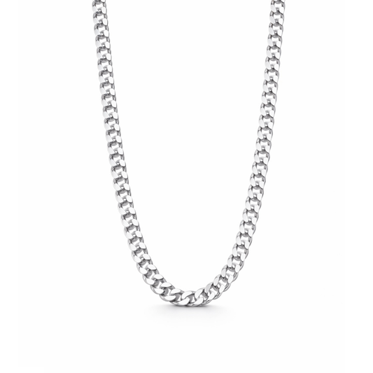 COLAR EM PRATA 925 BARBELA LAPIDADA 60 CM