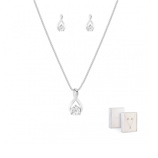 PACK UNIKE CLASSY SOLITAIRE I EM PRATA 925 "UK.PK.1202.0005"