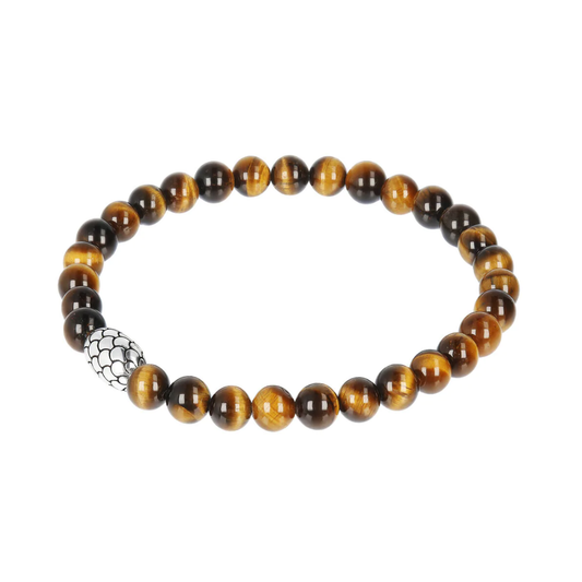 ALBERTO M. PULSEIRA PEDRAS OLHO TIGRE EM PRATA 925%