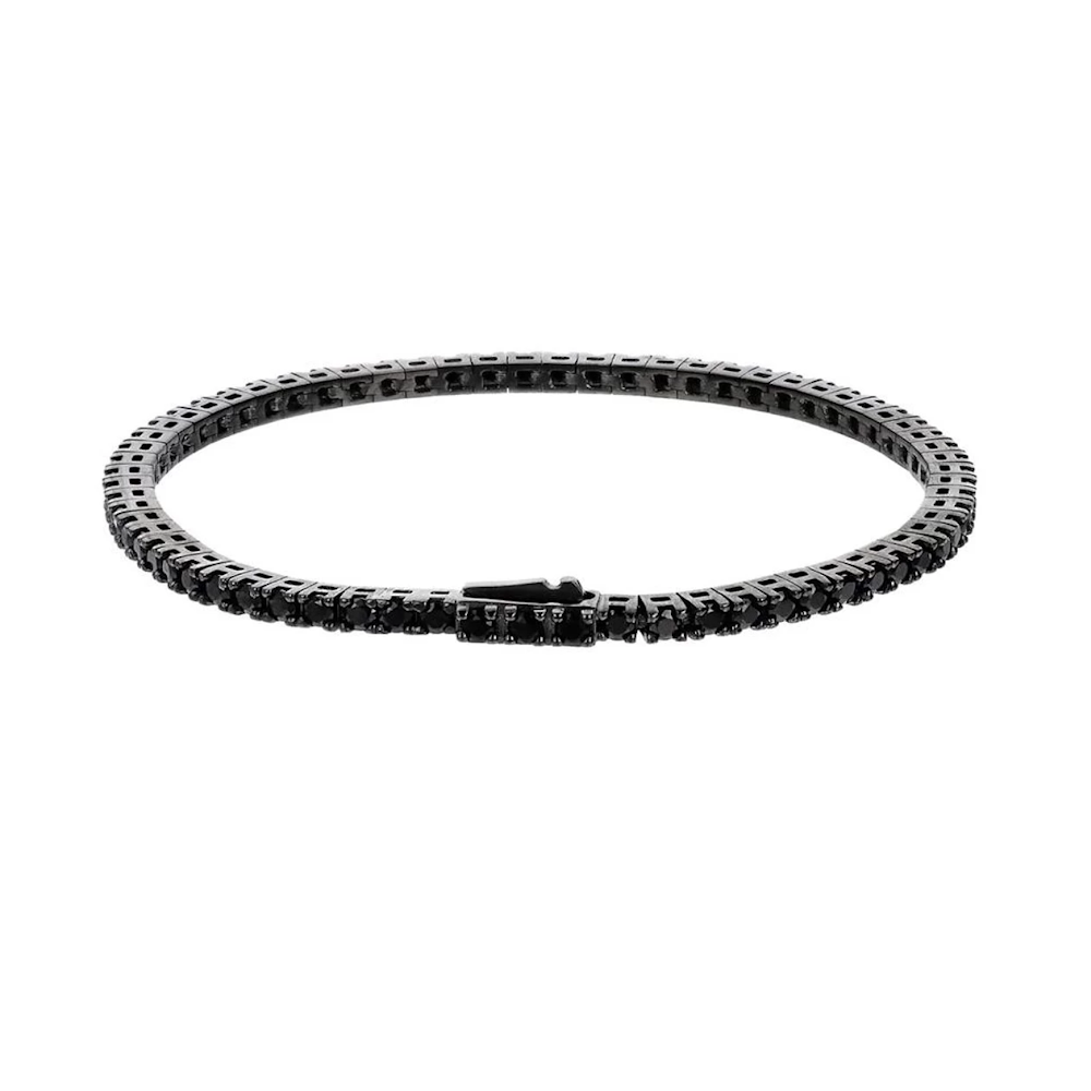PULSEIRA ALBERT M EM PRATA 925% ESTILO RIVIERA COM ZIRCÓNIAS