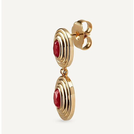 BRINCOS VIDAL & VIDAL EM BRONZE BANHADO A OURO 18K