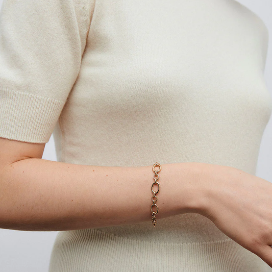 PULSEIRA VIDAL & VIDAL EM BRONZE COM BANHO DE OURO 18K