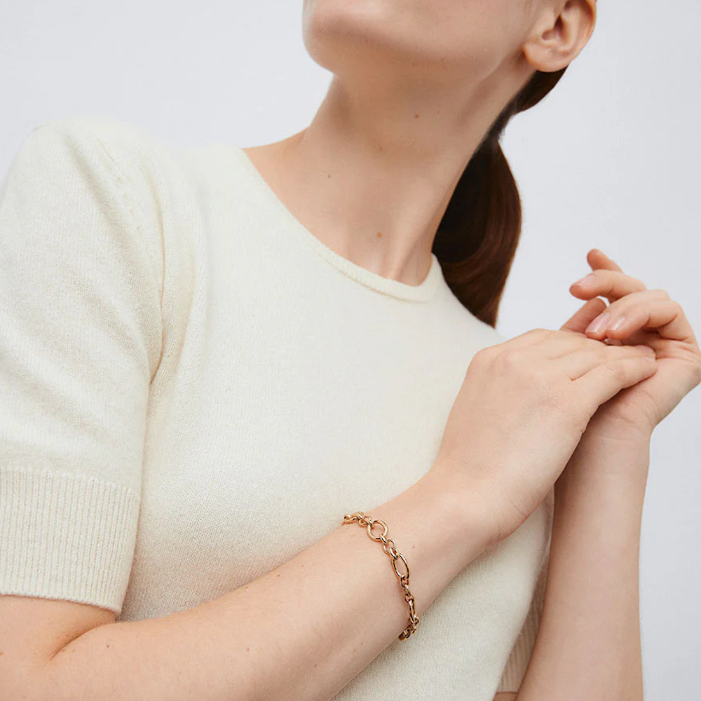 PULSEIRA VIDAL & VIDAL EM BRONZE COM BANHO DE OURO 18K