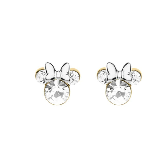BRINCOS MINNIE EM PRATA 925 DISNEY COM ZIRCONIAS