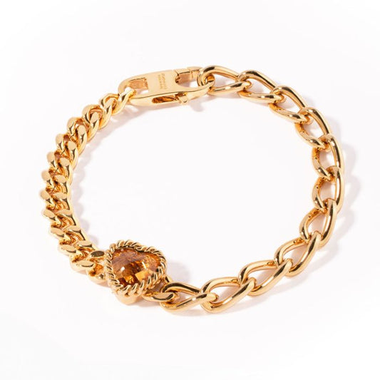 PULSEIRA REBECCA COCKTAIL BRONZE COM PEDRAS