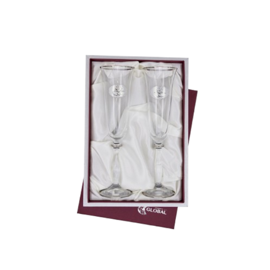 ESTOJO DE COPOS 25 ANOS DECORADO