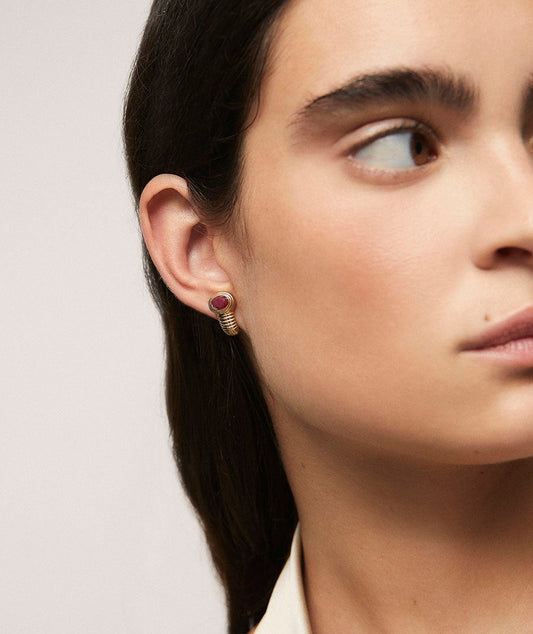 BRINCOS VIDAL & VIDAL EM BRONZE BANHADO A OURO 18K