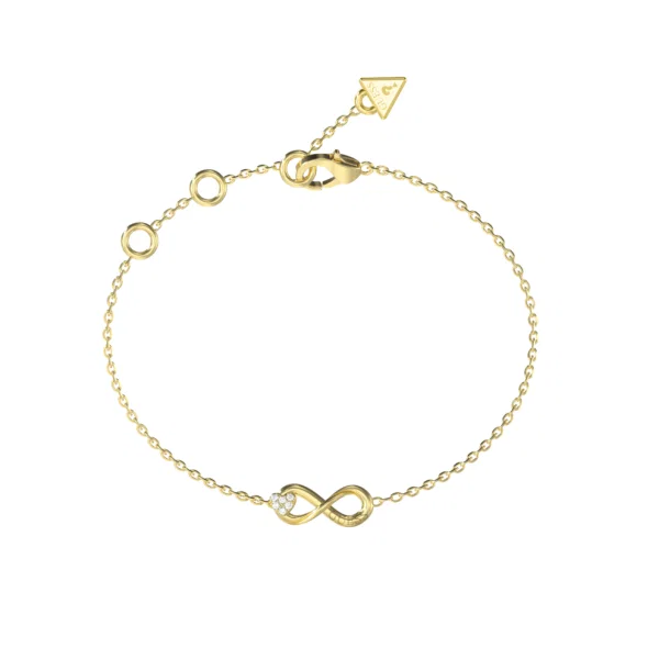 PULSEIRA GUESS EM AÇO DOURADA COM ZIRCONIAS