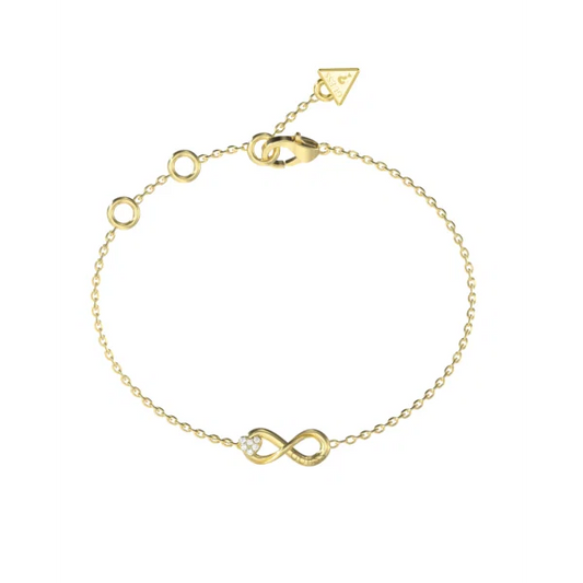 PULSEIRA GUESS EM AÇO DOURADA COM ZIRCONIAS