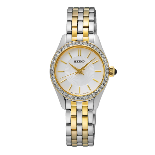 RELOGIO SEIKO LAIES QUARTZO BICOLOR C/ 45 CRISTAIS SUR540P1