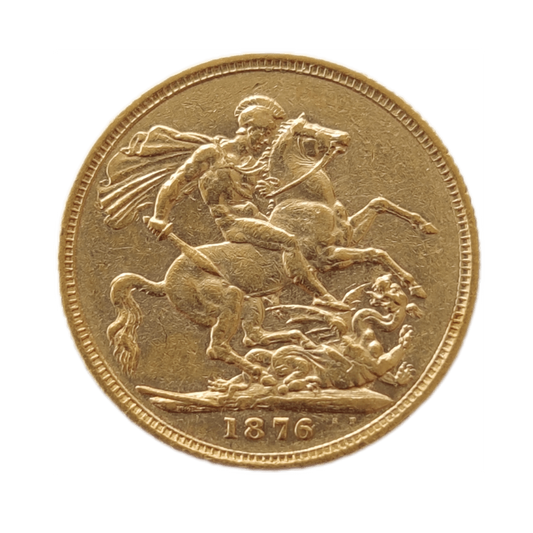 Moeda Libra de Ouro Libra Victoria 1876