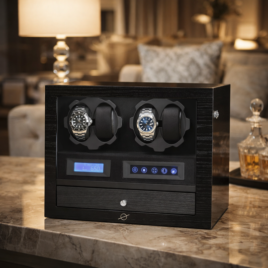 Caixa Relógios Automaticos Winder - 4 Watches com Gaveta