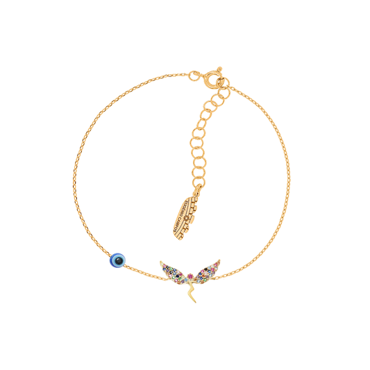 PULSEIRA MULHER EUGÉNIO CAMPOS COLECÇÃO MY SWEET AMGEL EM PRATA DOURADA ANJO BR JÓIA SOLIDÁRIA