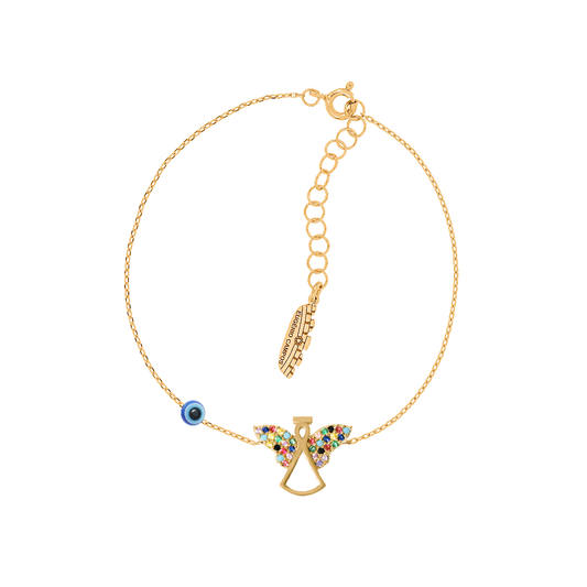 PULSEIRA MULHER EUGÉNIO CAMPOS COLECÇÃO MY ANGEL EM PRATA DOURADA JÓIA SOLIDÁRIA