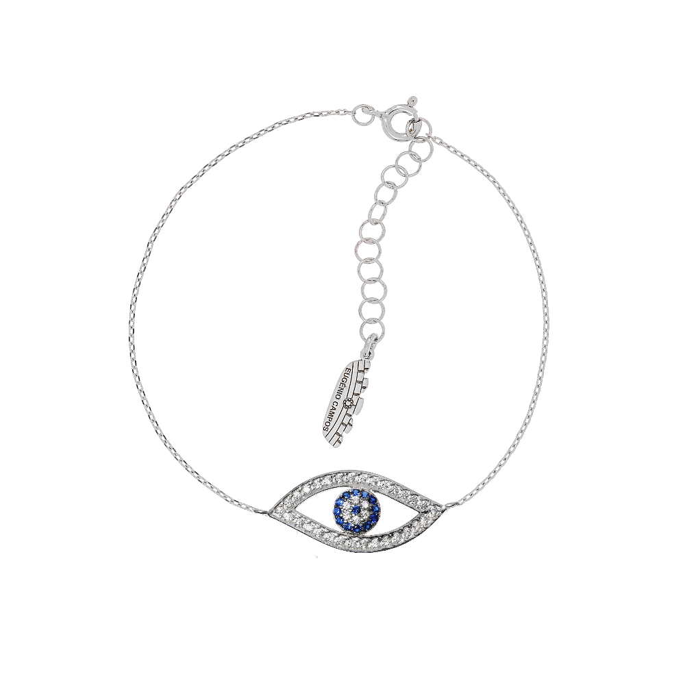 PULSEIRA BLUE MYSTIC EYE EUGÉNIO CAMPOS C.F PRATA