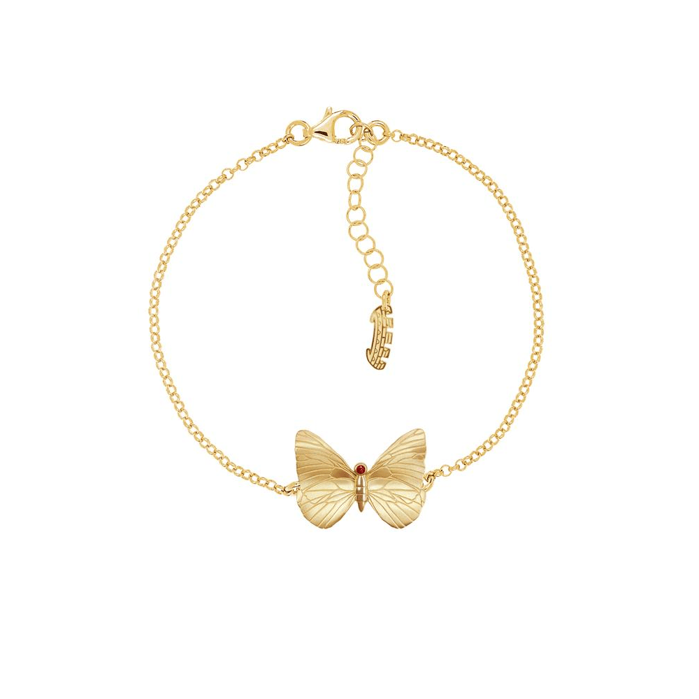 PULSEIRA Eugénio Campos BUTTERFLY EM PRATA 925% Dourada