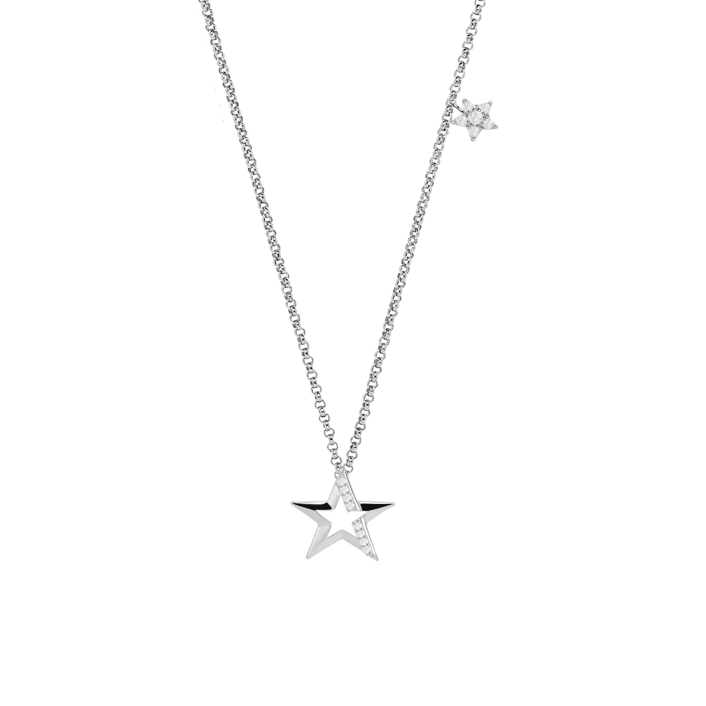 Colar Eugénio Campos Scintillant em Prata 925 Prateada com Pedras Zircónias