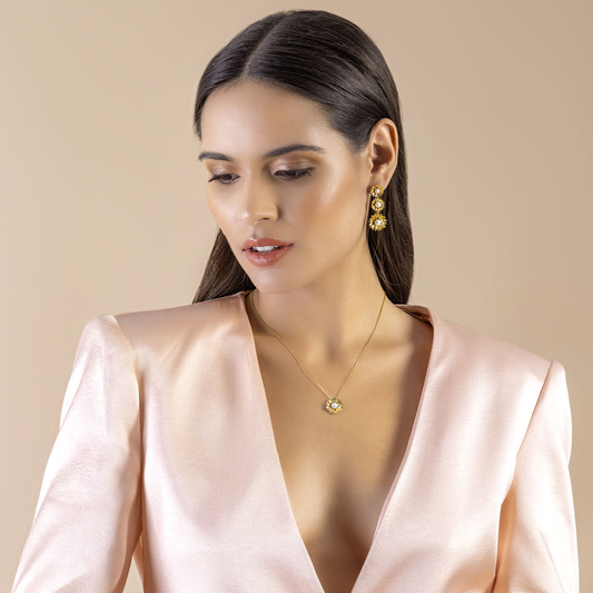 FIO EUGÉNIO CAMPOS EM PRATA 925% DOURADA C/ PÉROLA