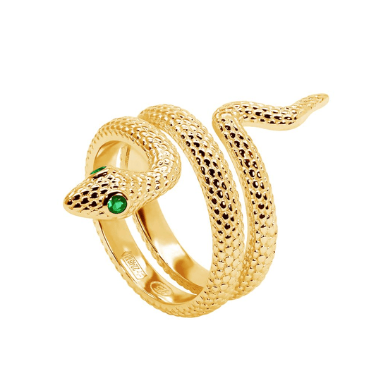 Anel Eugénio Campos Serpent Prateado em Prata 925