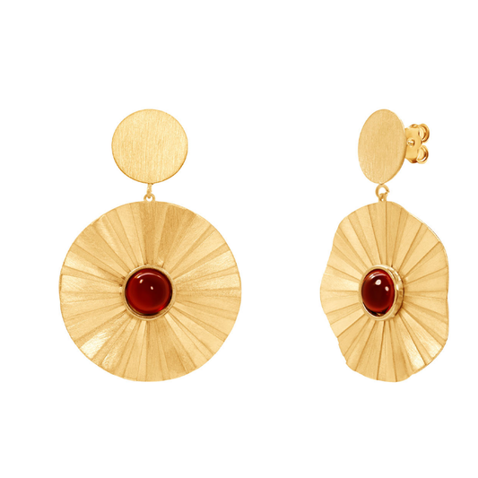 BRINCOS EUGÉNIO CAMPOS EM PRATA 925% DOURADA