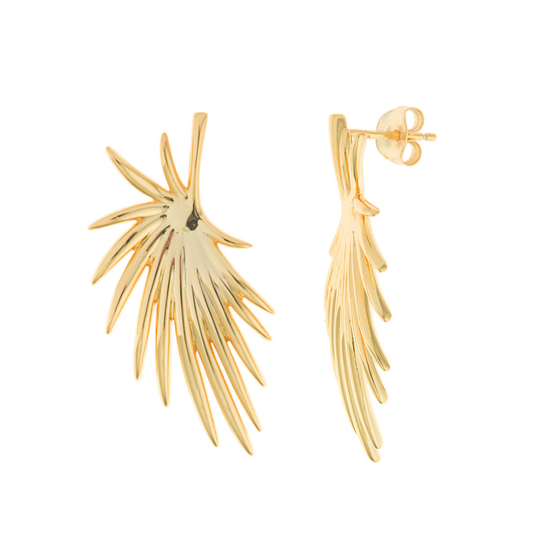 BRINCOS SALVATORE EM PRATA 925% DOURADA