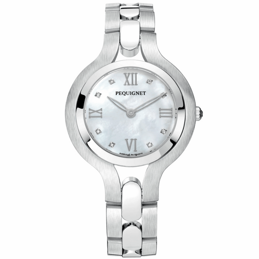 Relógio Mulher Pequignet Trocadero com Madrepérola e Diamantes