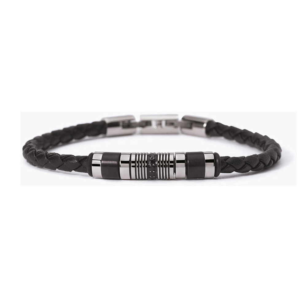 PULSEIRA 2JEWELS EM PELE E AÇO