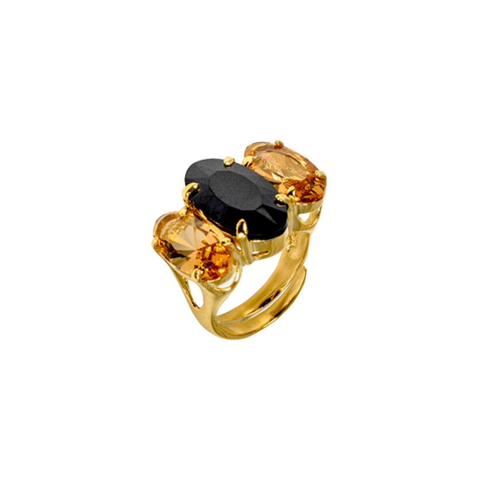 ANEL EM PRATA 925 C/CRISTAIS SWAROVSKI 8.7GR 5589 PT