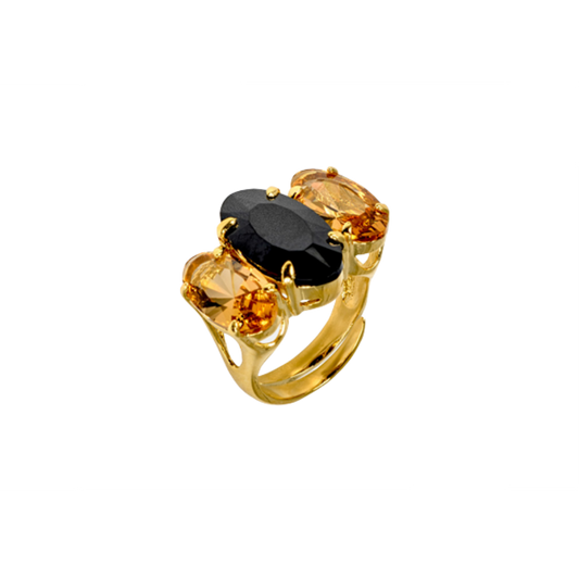 ANEL EM PRATA 925 C/CRISTAIS SWAROVSKI 8.7GR 5589 PT