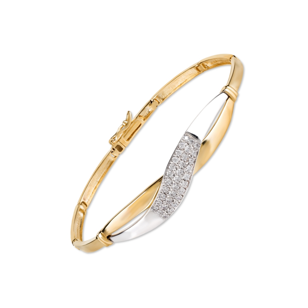 Pulseira Joalharia Naná em Ouro com zirconias