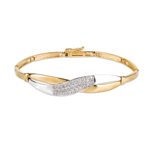 Pulseira Joalharia Naná em Ouro com zirconias