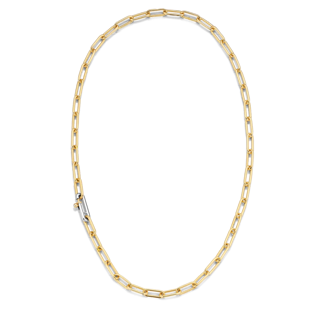 COLAR TI SENTO EM PRATA 925% PLAQUEADO A OURO 3 MICROS 18K