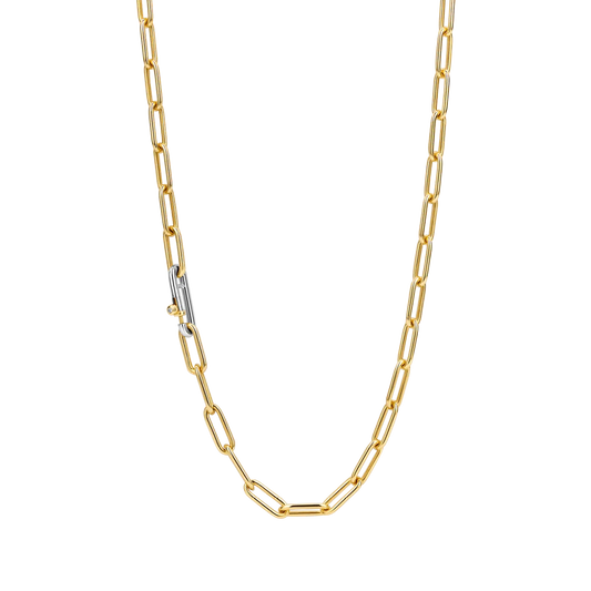 COLAR TI SENTO EM PRATA 925% PLAQUEADO A OURO  3 MICROS     18K