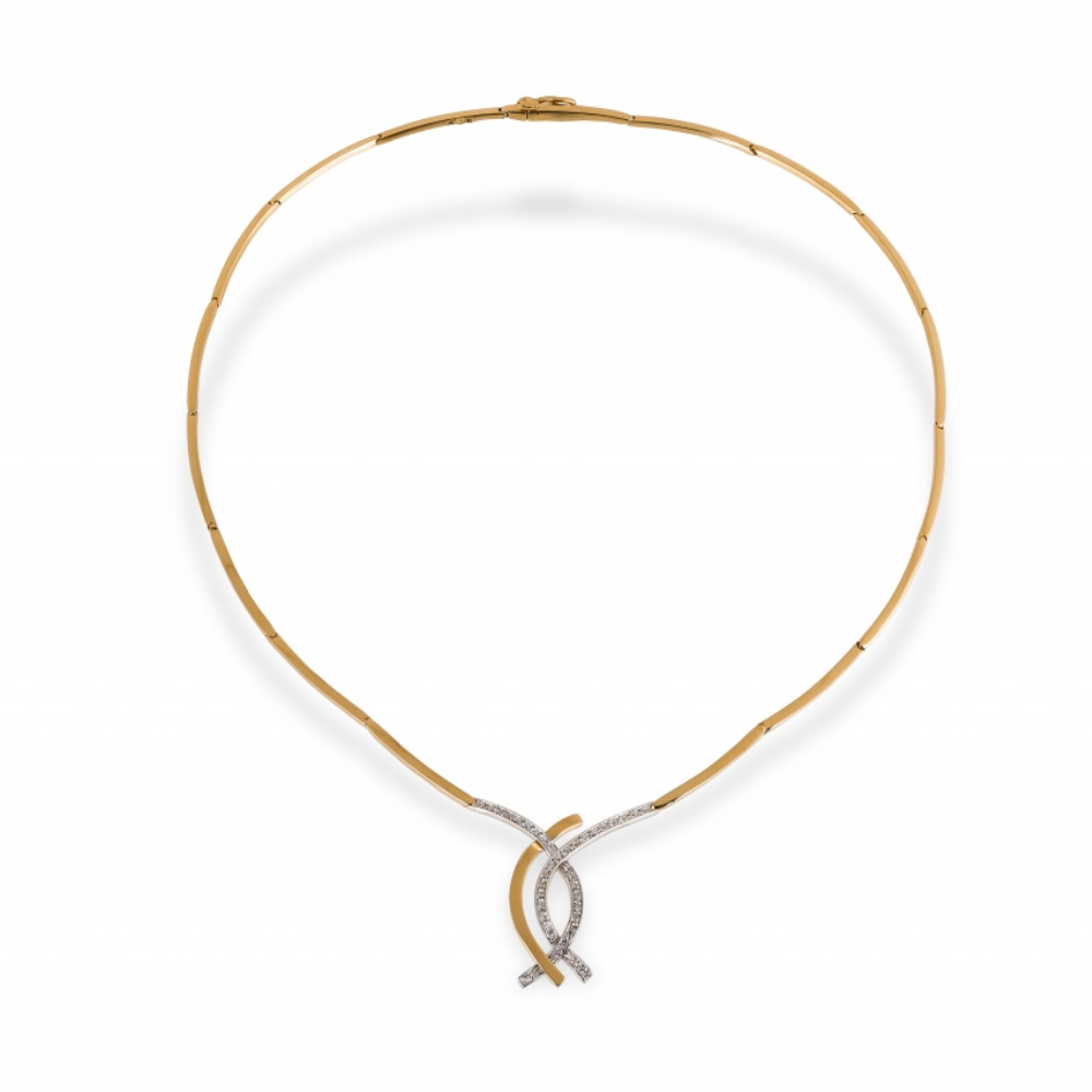 Colar em Ouro com zirconias