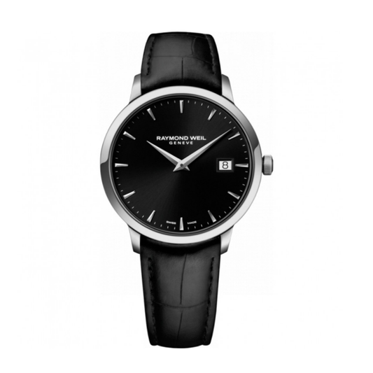 Relógio Homem Raymond Weil Toccata Black Dial Black Leather Men's