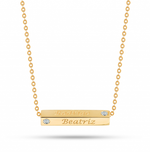 Colar Joalharia Naná em Ouro com zirconias      ( Personalizado )